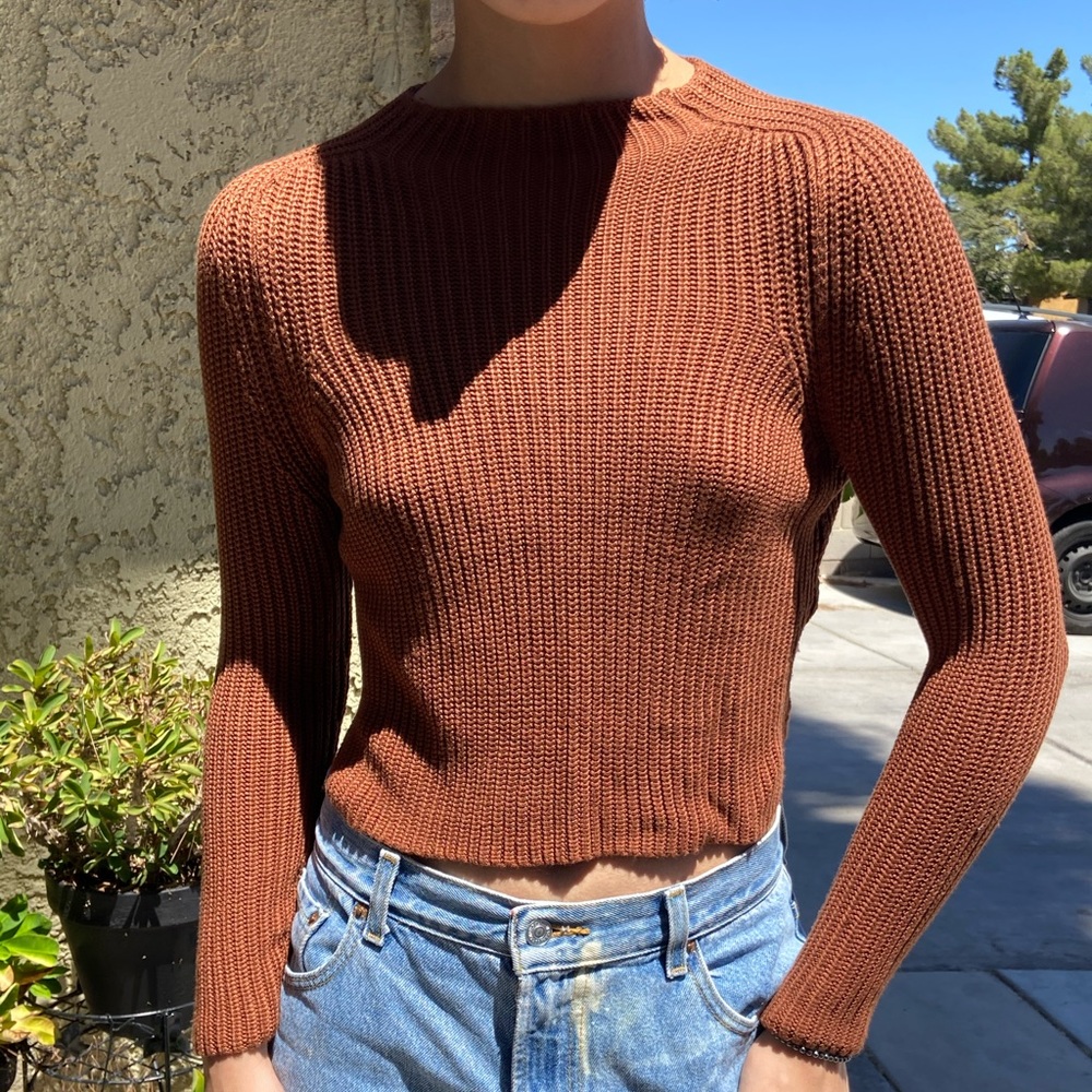 Brown Ribbed American Apparel Sweater